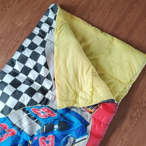 Vintage 90s Nascar Official Racecar Grand Prix Children's Sleeping Bag 30"x54" - Picture 7 of 17